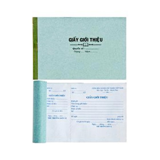 Giấy giới thiệu 1 liên 13x19cm  