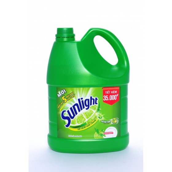 Nước rửa chén Sunlight 3,6kg - trà xanh 
